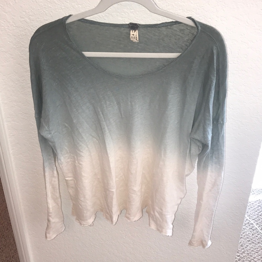 Free People Ombré Long Sleeve Top